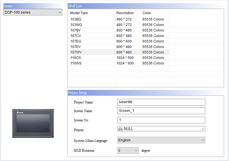 delta hmi dop b series software