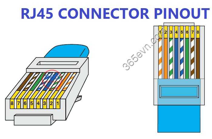 RJ45 connector pinout