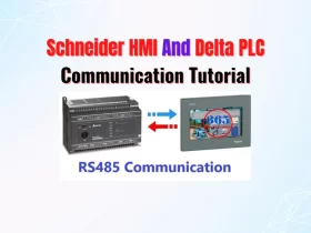 How to communication schneider hmi and plc delta