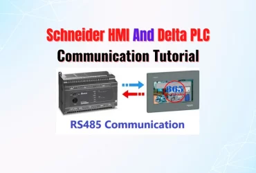 How to communication schneider hmi and plc delta